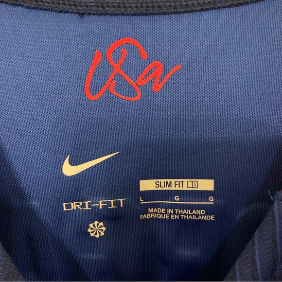 Nike women’s large Alex Morgan USWNT USA soccer Jersey blue and red NWT - Picture 3 of 5